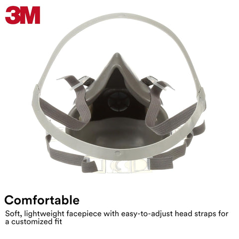 3M Half Facepiece Reusable Respirator 6300, NIOSH, Large