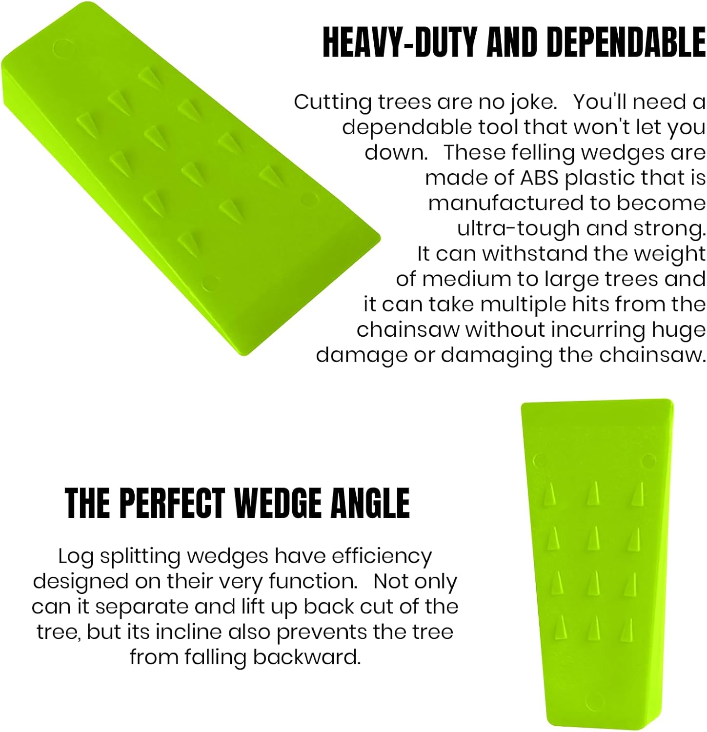 AR-PRO 6 Pack Tree Felling Wedges with Spikes for Safe Tree Cutting – 5.5” Wedges with Storage Bag; 6 Felling Dogs to Guide Trees Stabilize and Safely to Ground for Loggers and Fallers