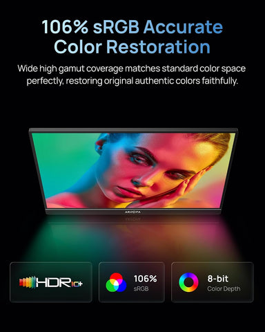 ARZOPA 16.1'' 144Hz Portable Gaming Monitor 106% sRGB - Z1FC