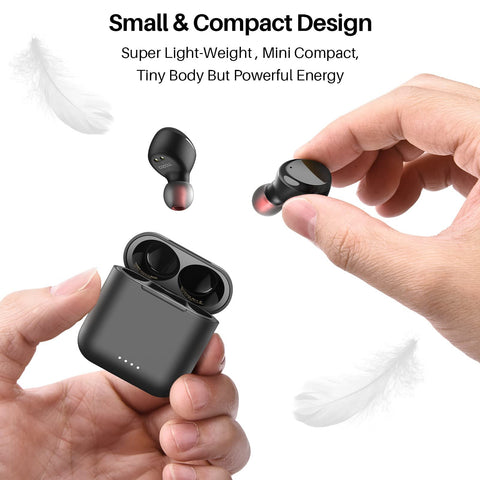 TOZO T6 True Wireless Earbuds Bluetooth 5.3 Headphones 45H Long Playtime, Wireless Charging Case, IPX8 Waterproof Stereo Earphones, Built-in Mic Calls, Headset Premium Deep Bass 32 Preset EQs via APP