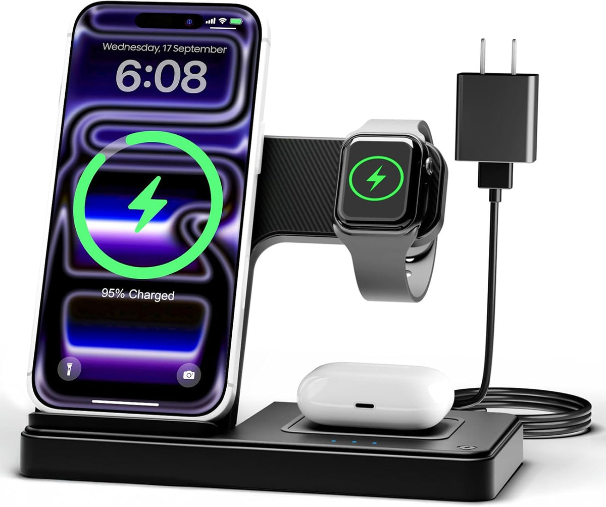 GETPALS Wireless Charger iPhone Charging Station for Apple Multiple Devices