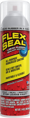Flex Seal, 14 oz, Clear, Stop Leaks Instantly, Transparent Waterproof Rubber Spray On Sealant Coating, Perfect for Gutters, Wood, RV, Campers, Roof Repair, Skylights, Windows, and More