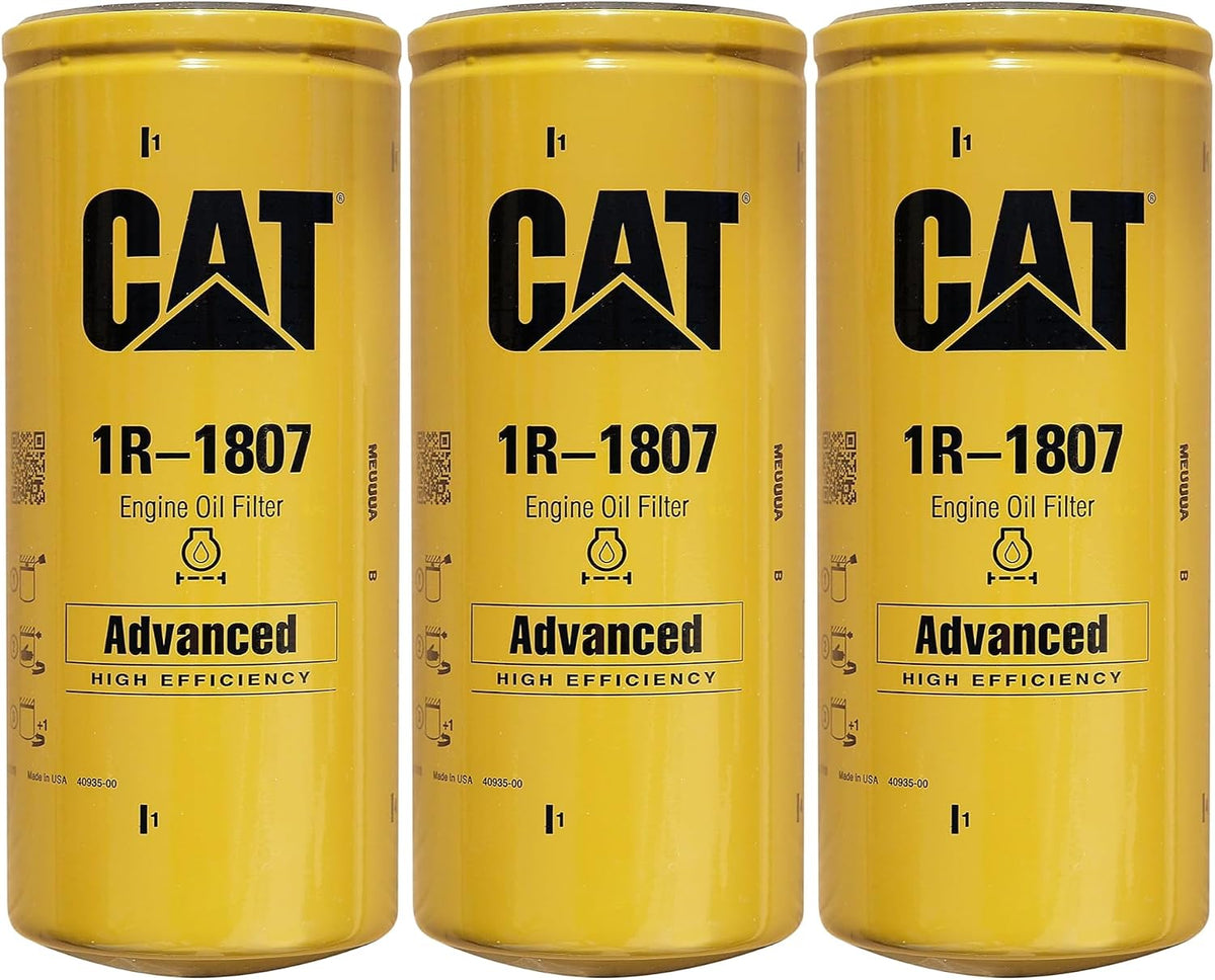 Caterpillar 1R-1807 Advanced High Efficiency Oil Filter (Pack of 3)