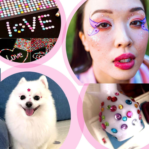 3228pcs Gems Stickers, Self Adhesive Rhinestone Jewel Gems