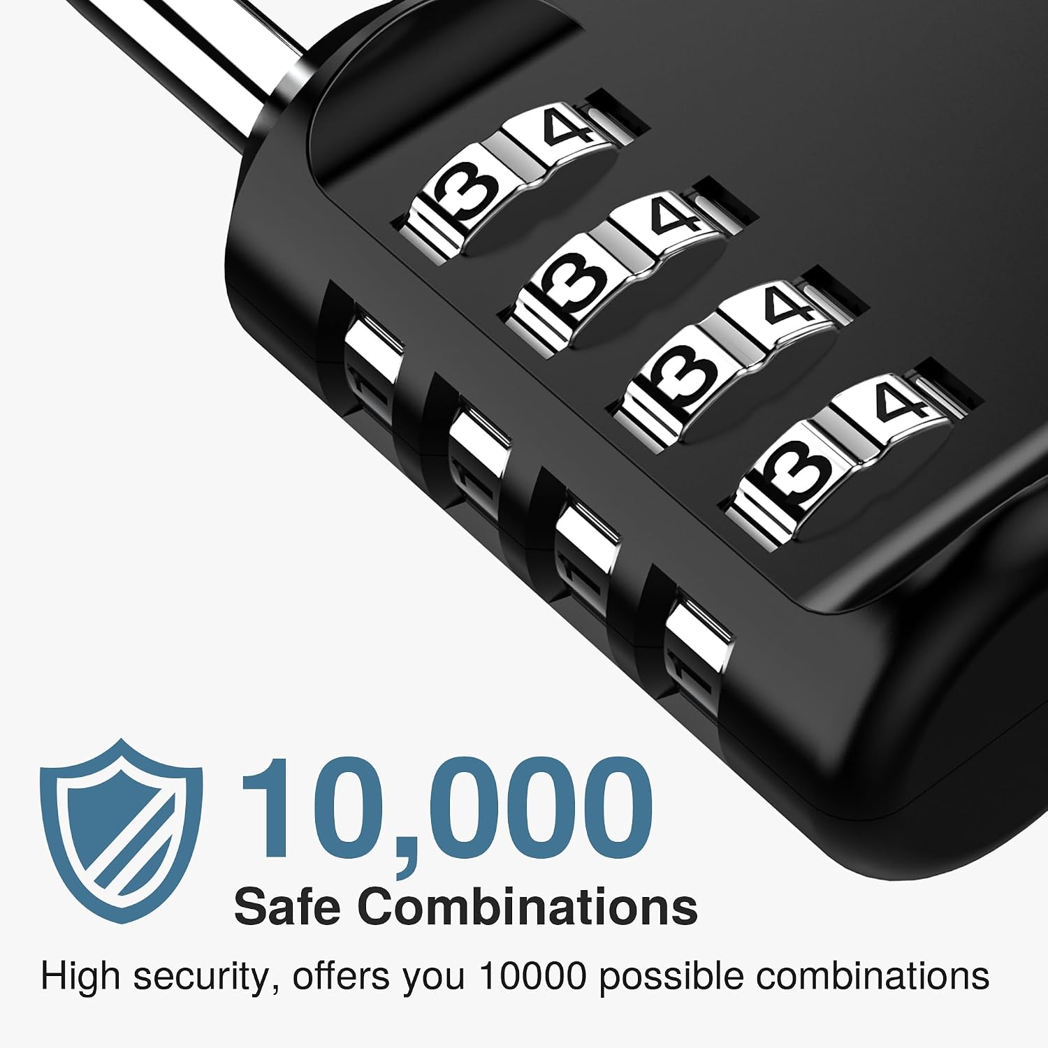 Puroma 3 Pack Combination Lock Locker 4 Digits Combo Padlock Gym Black