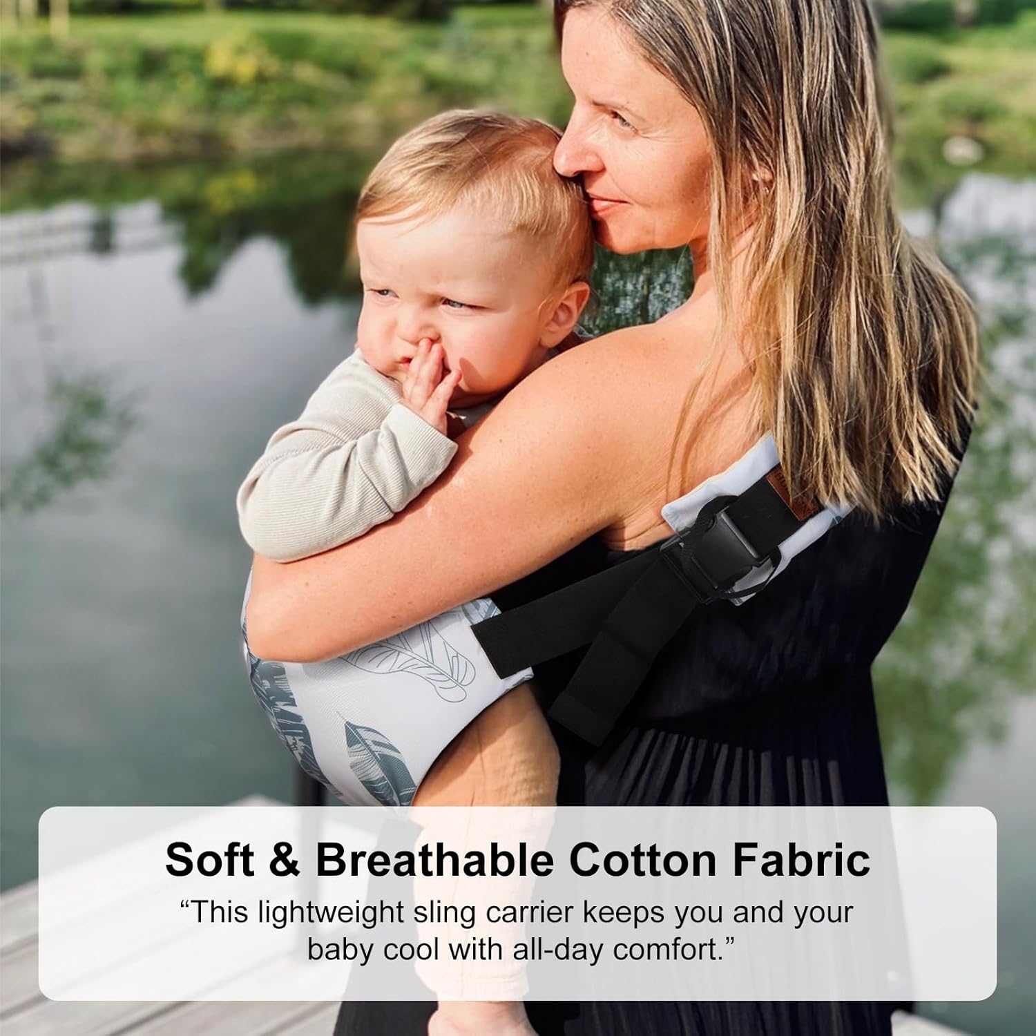 2 Packs Toddler Carrier,Baby Sling Carrier,Baby Sling,Lightweight, Portable, Ergonomic-Designed, Travel-Friendly, Secure & Safe Baby Carriers(Black+Beige)
