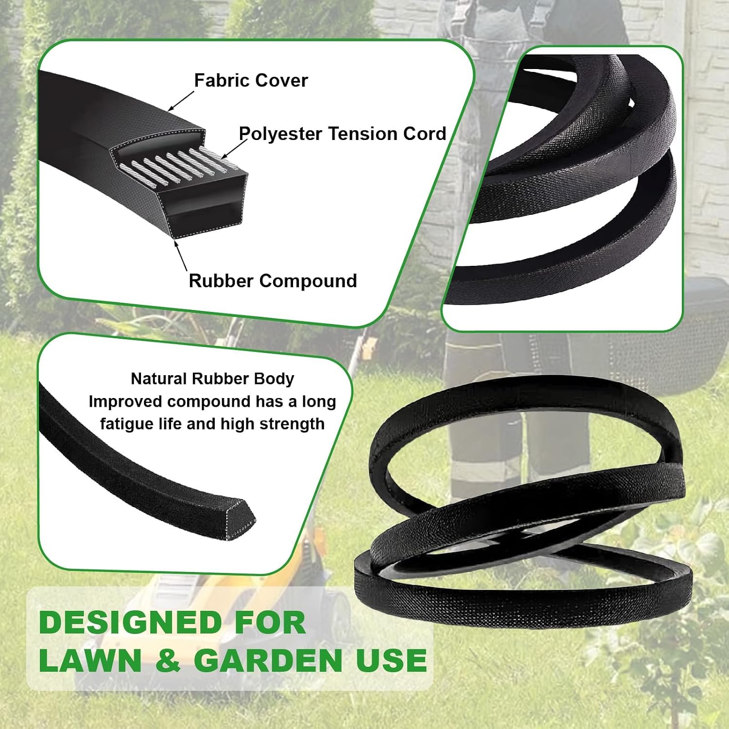 429636 197253 Mower Deck Belt 1/2" x 101.5" Replaces Craftsman 42 inch Deck