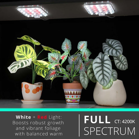 Under Shelf Grow Light, Auto Timer, Dimmable, Pearl White, 1-Pack