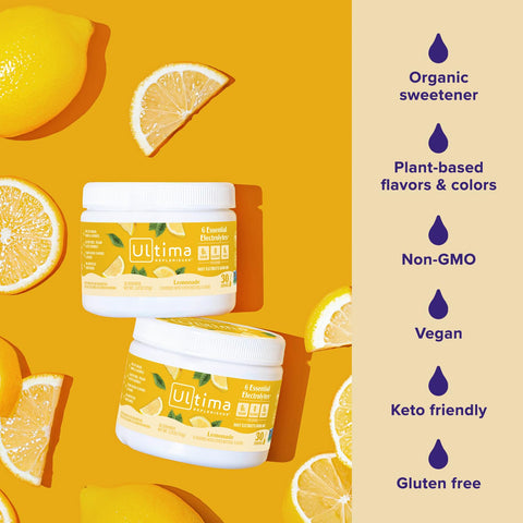 Ultima Replenisher Lemonade Electrolytes Powder, 30-Serving Canister