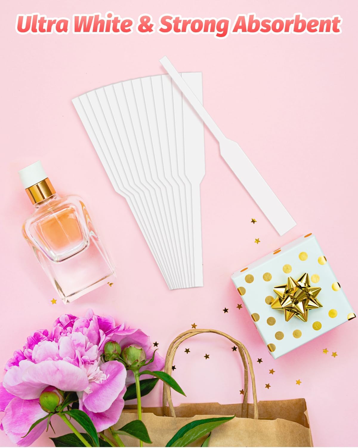 2500 Pack Perfume Tester Strips, White Fragrance Blotters for Scent Testing