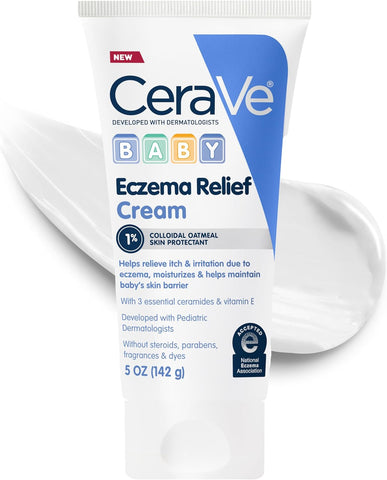 CeraVe Baby Eczema Relief Cream with 1% Colloidal Oatmeal & Vitamin E, 5oz