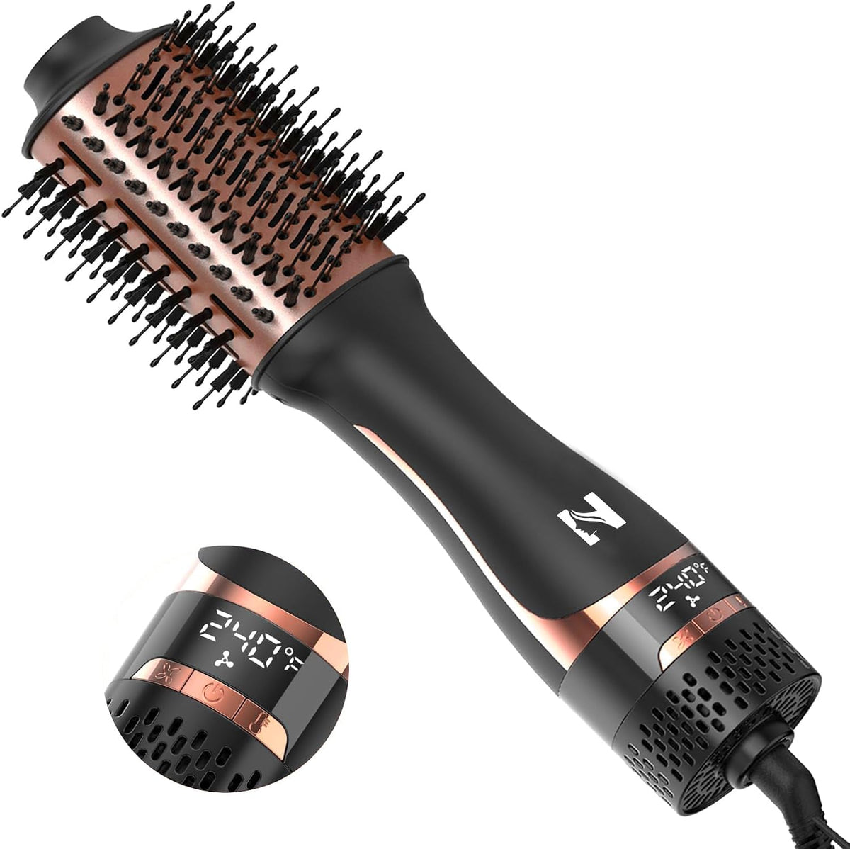 Nicebay Hair Dryer Brush with Display Screen, Anti-Frizz Styler Volumizer
