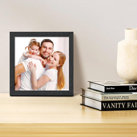 upsimples 8x8 Picture Frames, Wall Gallery Square Frames with Engineered Wood, Black 1 Pack