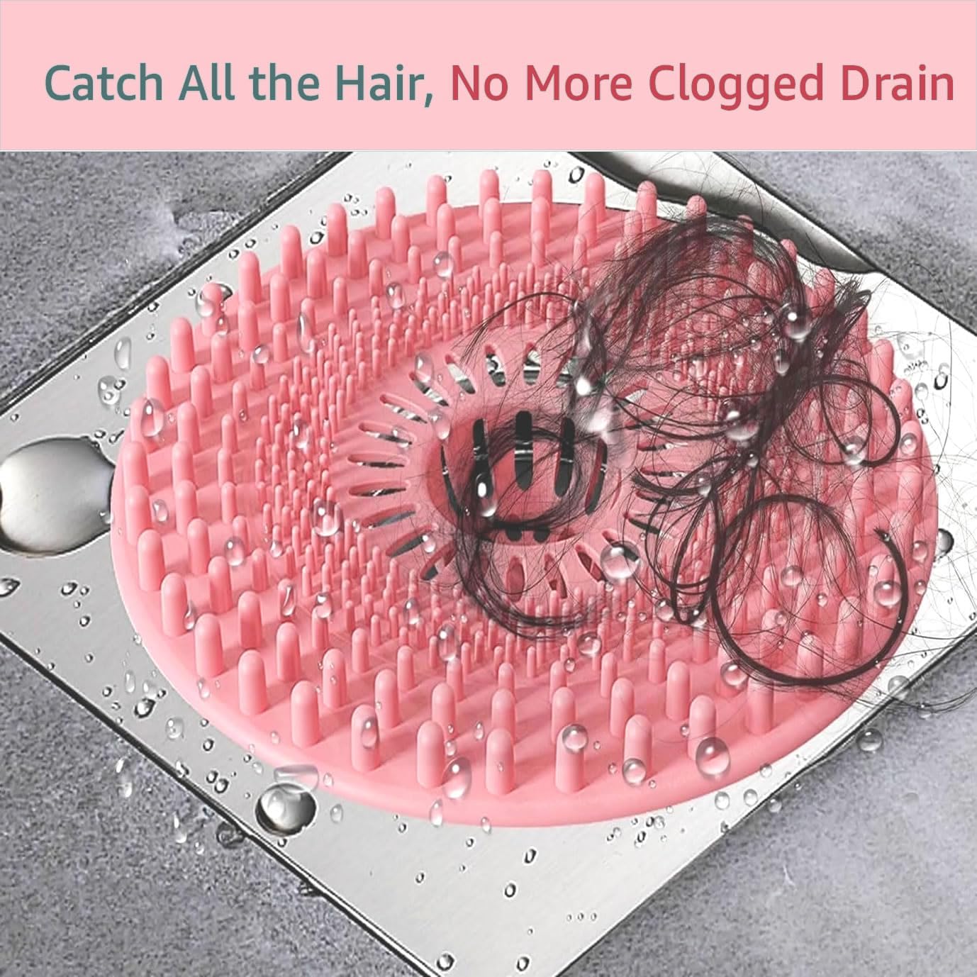 Silicone Hair Catcher for Shower Drain & Bathtub – Anti-Clog Sink Strainer