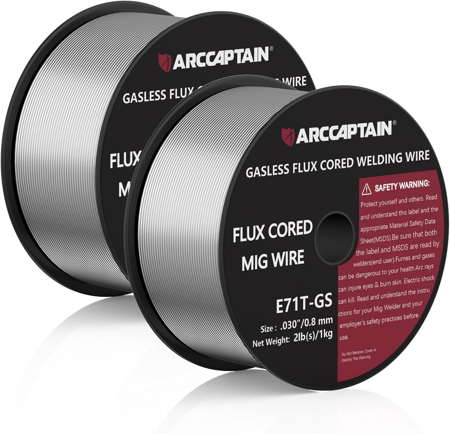 ARCCAPTAIN Flux Core Welding Wire E71T-GS .030" 2LB x 2