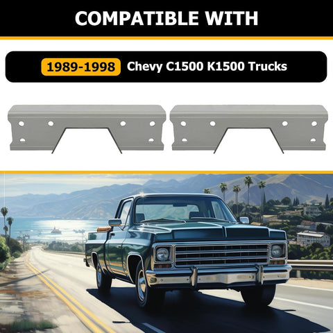 KUAFU 6 Inch Drop Rear C Notch Kit Compatible with 1989-1998 Chevy Silverado/GMC Sierra C1500 K1500 Trucks Bare Metal Steel