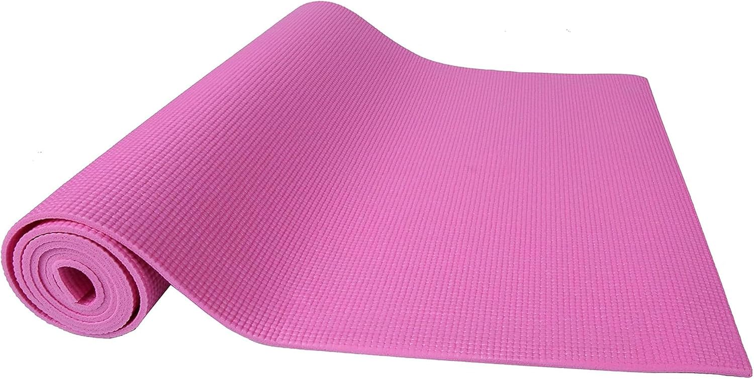 Fitvids All Purpose 1/4-Inch High Density Anti-Tear Exercise Yoga Mat with Carrying Strap with Optional Yoga Blocks, Multiple Colors
