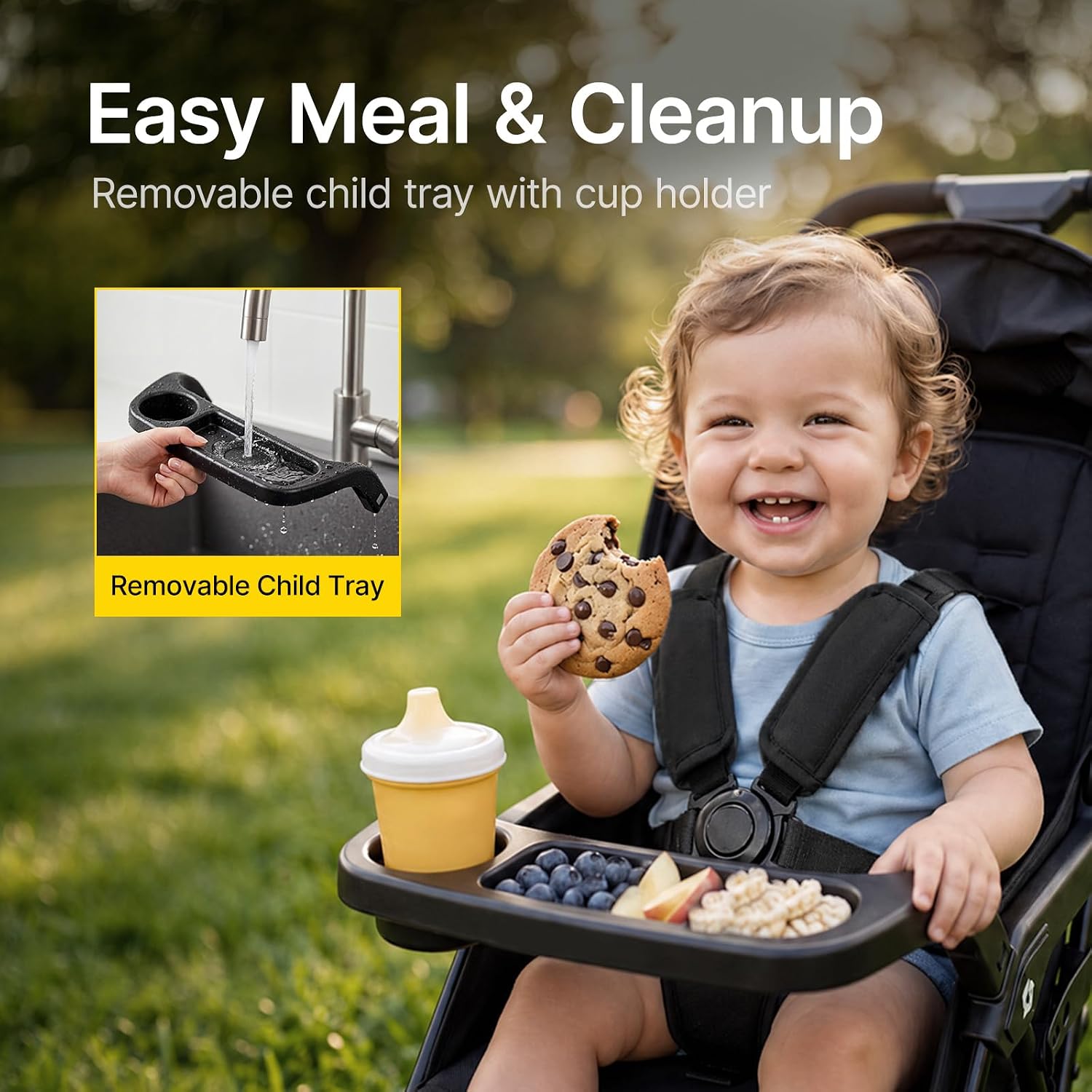Mamazing Lightweight Umbrella Travel Stroller with Near-Flat Recline Seat