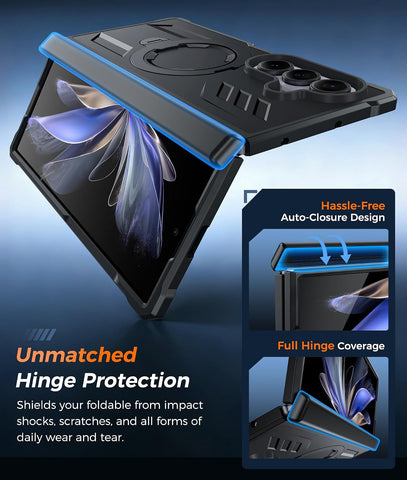 FNTCASE for Samsung Galaxy Z Fold 8 Ultra Case with 360 Magnetic Kickstand