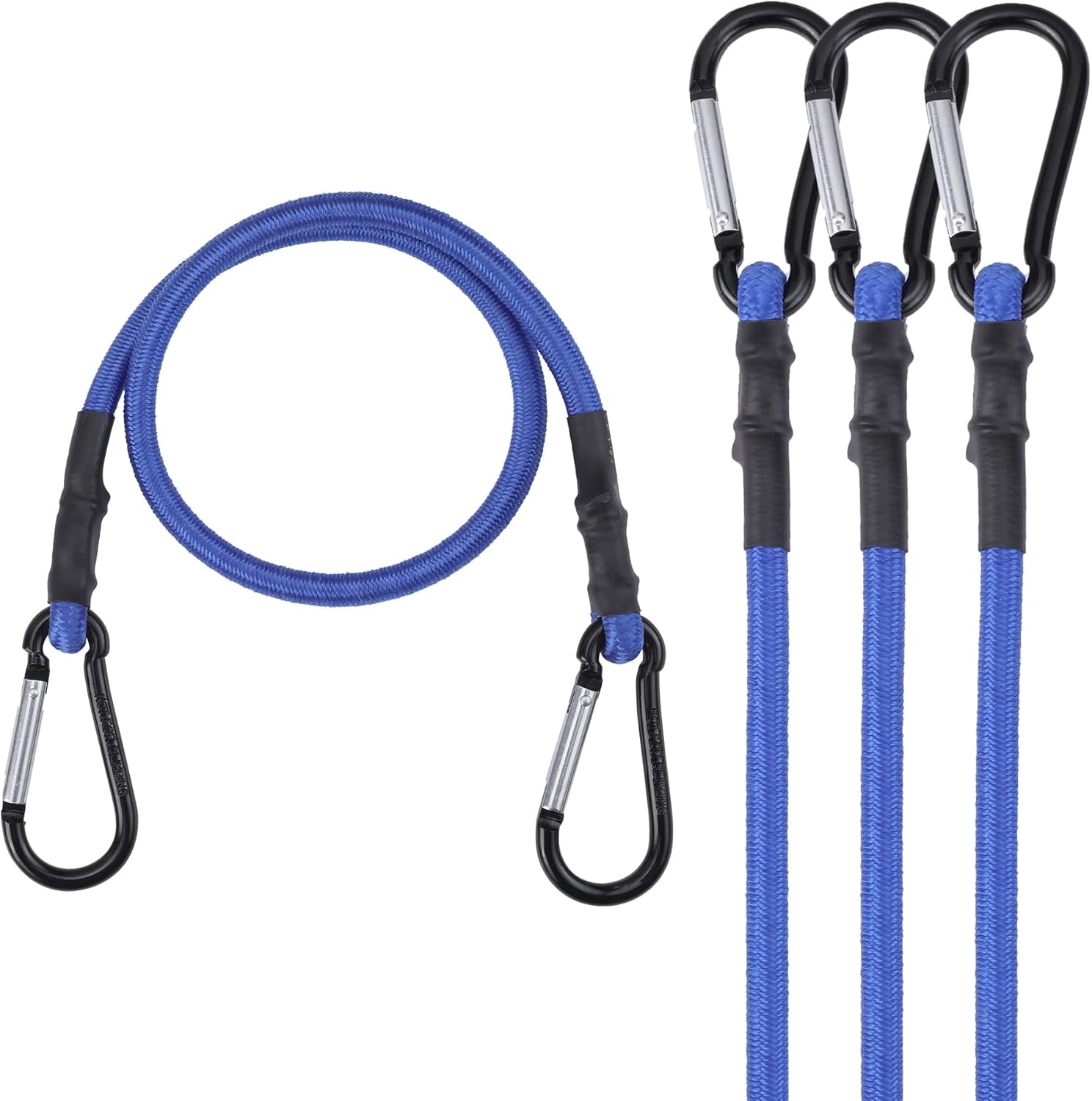 WORKPRO 24" Bungee Cords with Hooks, 4 Pack Heavy Duty Outdoor Bungee Strap