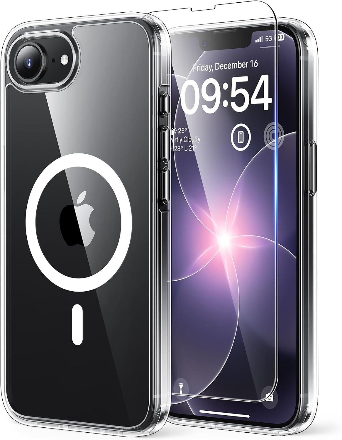 TAURI for iPhone 17e Case/for iPhone 16e Case Compatible with MagSafe Clear