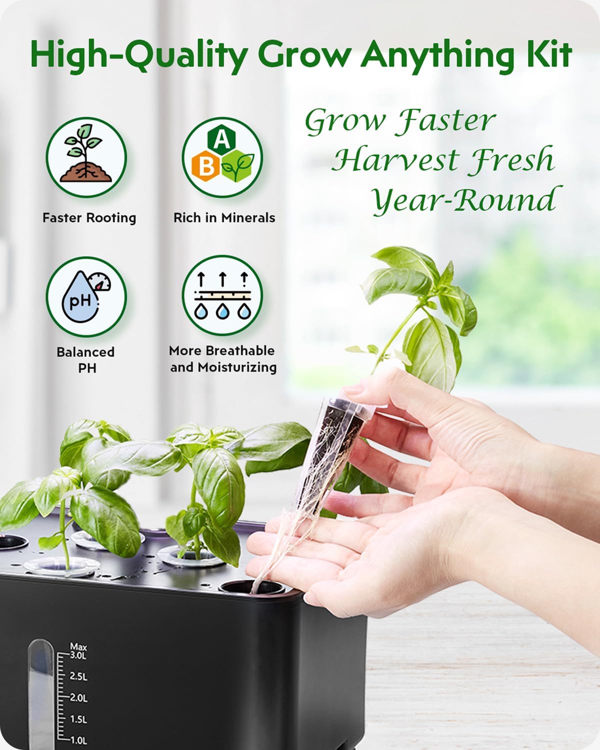 GARDENCUBE 52pcs Hydroponics Pods Kit Compatible with AeroGarden