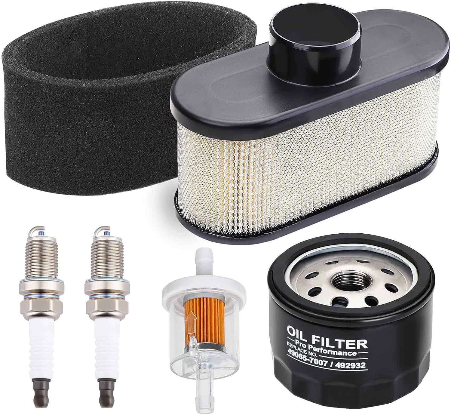 Emmawin FR691V Tune Up Kit for Kawasaki FR651V FR730V FS481V FS541V FS600V FS651V FS691V FS730V Engine Lawn Mower, Replace FR691V Oil Filter 49065-7007 Air Filter 11013-0752