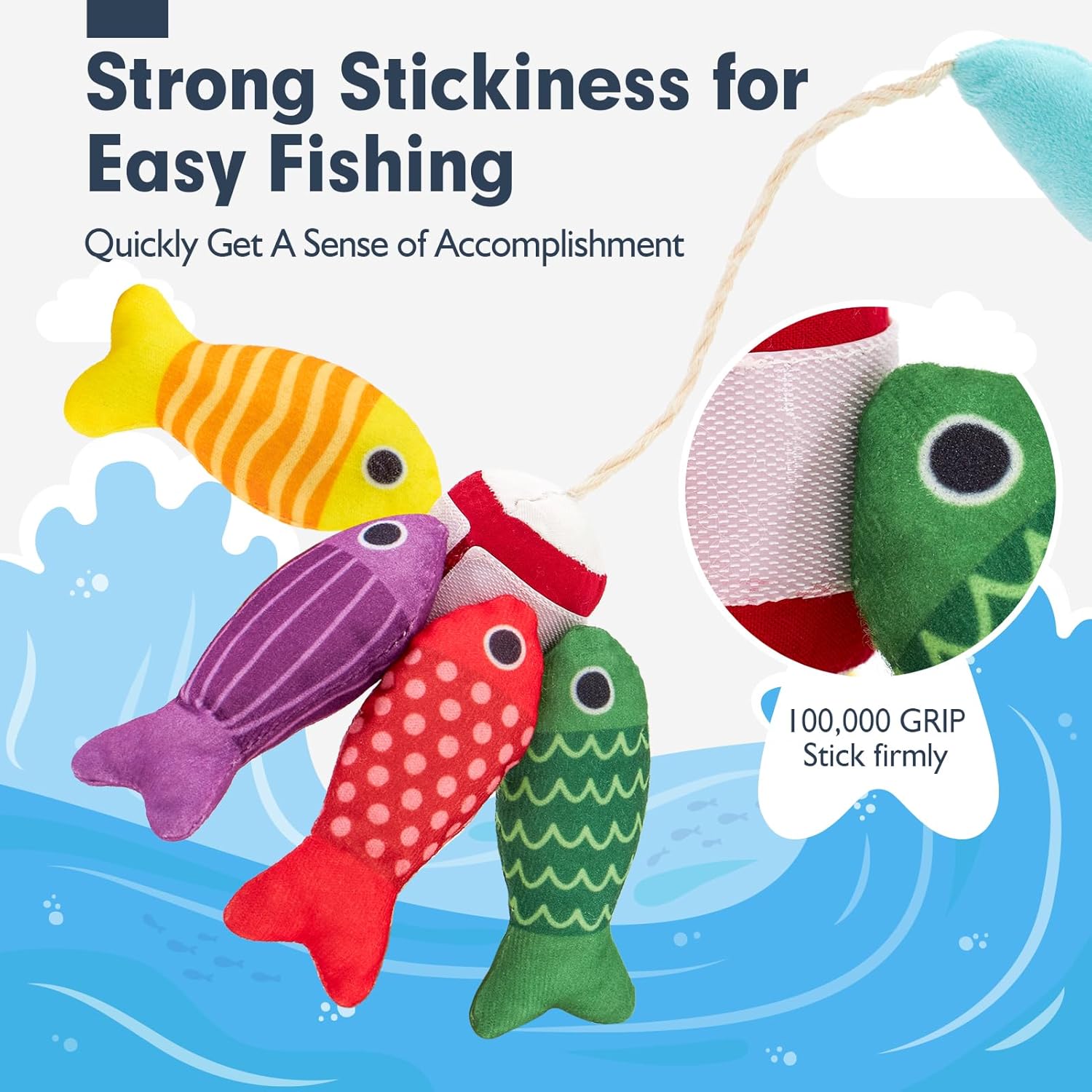 hahaland Montessori Toys for 1 Year Old Boy Girl Birthday Gift-Fishing Game