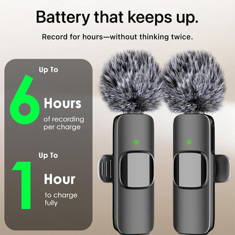 Mini Mic Pro (Latest Model – #1 Microphone for iPhone & Android, Wireless Mini Microphone, Clear Voice, Noise Cancelling, Lavalier Mic for TikTok, YouTube & Interviews (iPhone 14 & Below)