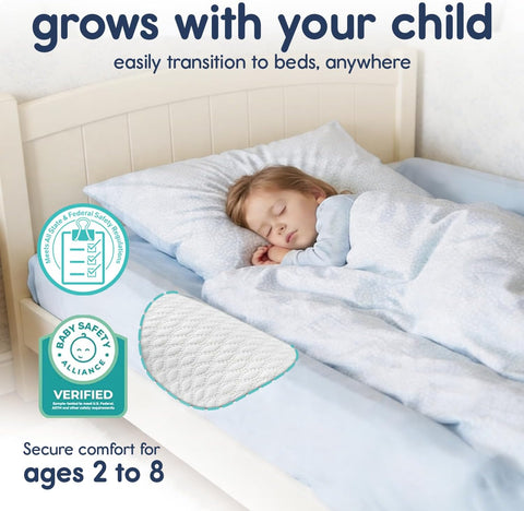 Hiccapop 2-Pack, Inflatable Bed Bumper for Toddlers, Travel Bed Rails