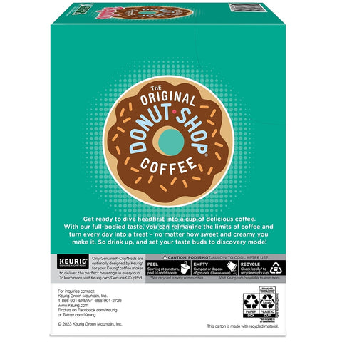 The Original Donut Shop Regular, Single-Serve Keurig K-Cup Pods, Medium Roast Coffee Pods, 96 Count
