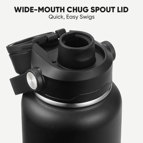 CIVAGO 32 oz Insulated Stainless Steel Water Bottle with Removable Straw