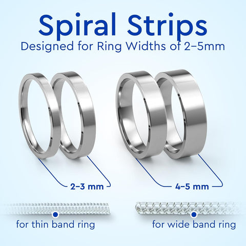 Ring Sizer Adjuster for Loose Rings - 12 Pack, Guards, Spacers & Tighteners, Fits Bands Up to 6mm, Reduces Size by 0.5-1.5, Invisible Design for Women & Men by 5 STARS UNITED