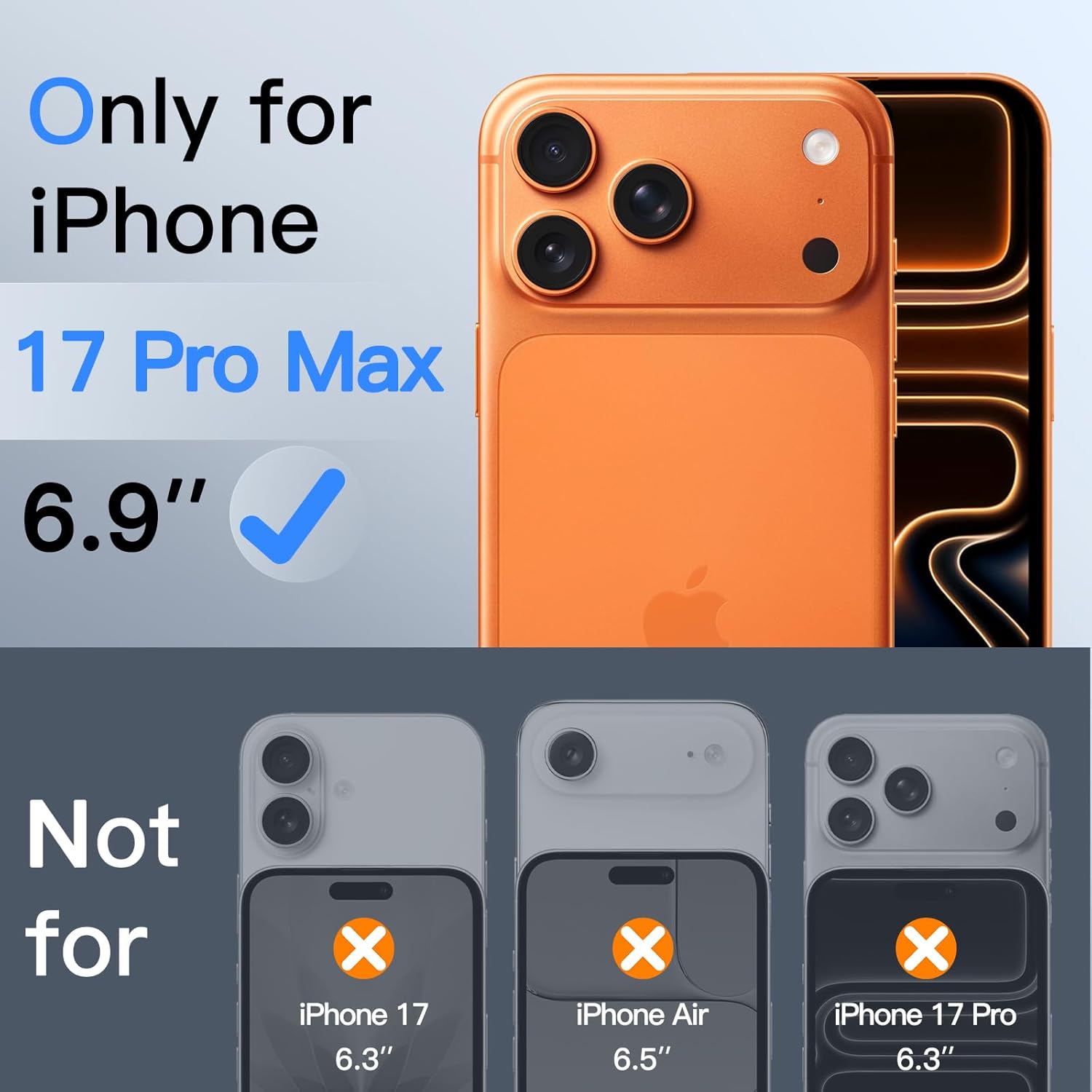 JETech Privacy Screen Protector for iPhone 17 Pro Max, 2-Pack