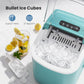 Portable Ice Maker Machine With Handle, 27lbs/24Hrs, 6Mins/9 Ice Cubes, Self-Cleaning With Basket/Scoop, Countertop Ice Makers for Home/Kitchen/Office(Green)