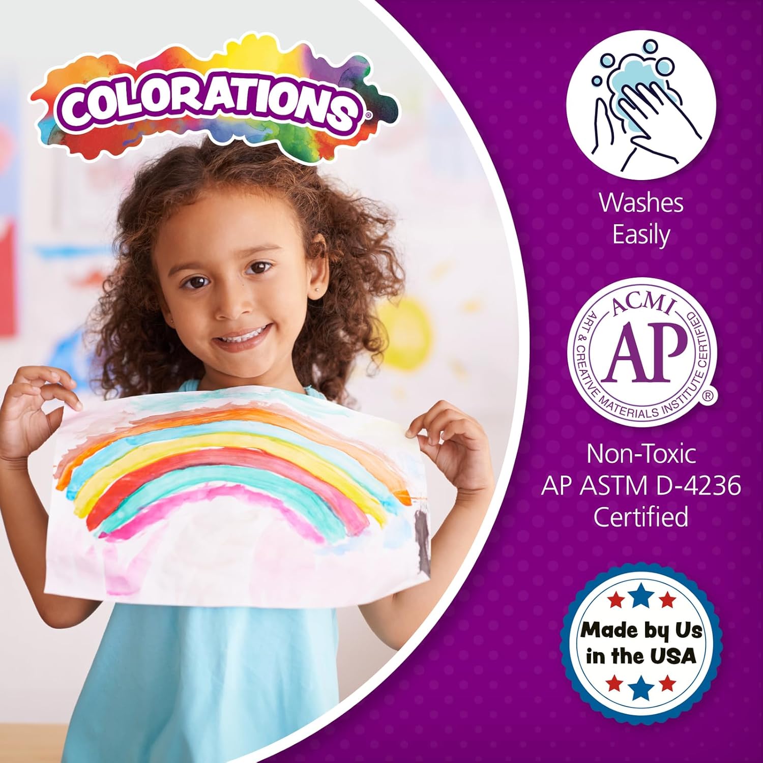 Colorations Paraben-Free Washable, Vibrant White Tempera Paint, 1 Gallon