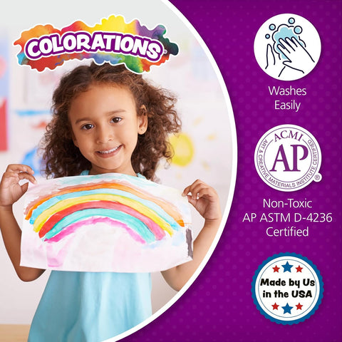 Colorations Paraben-Free Washable, Vibrant White Tempera Paint, 1 Gallon