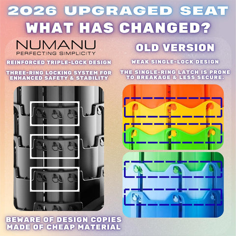 NUMANU Collapsible Stool for Adults 2-Pack, Folding Seat, 620 lbs, 18in