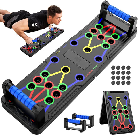 IUT Solid Push Up Board 15 in 1 Home Workout Equipment Multi-Functional Pushup Stands System Fitness Floor Chest Muscle Exercise Professional Equipment Burn Fat