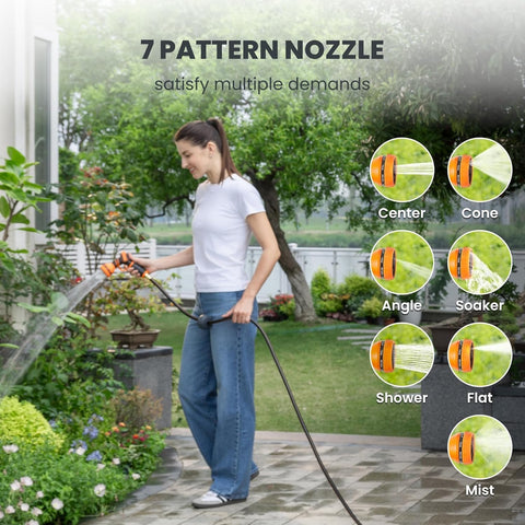 Giraffe Tools Retractable Garden Hose Reel 1/2"130FT Wall Mount Auto Rewind