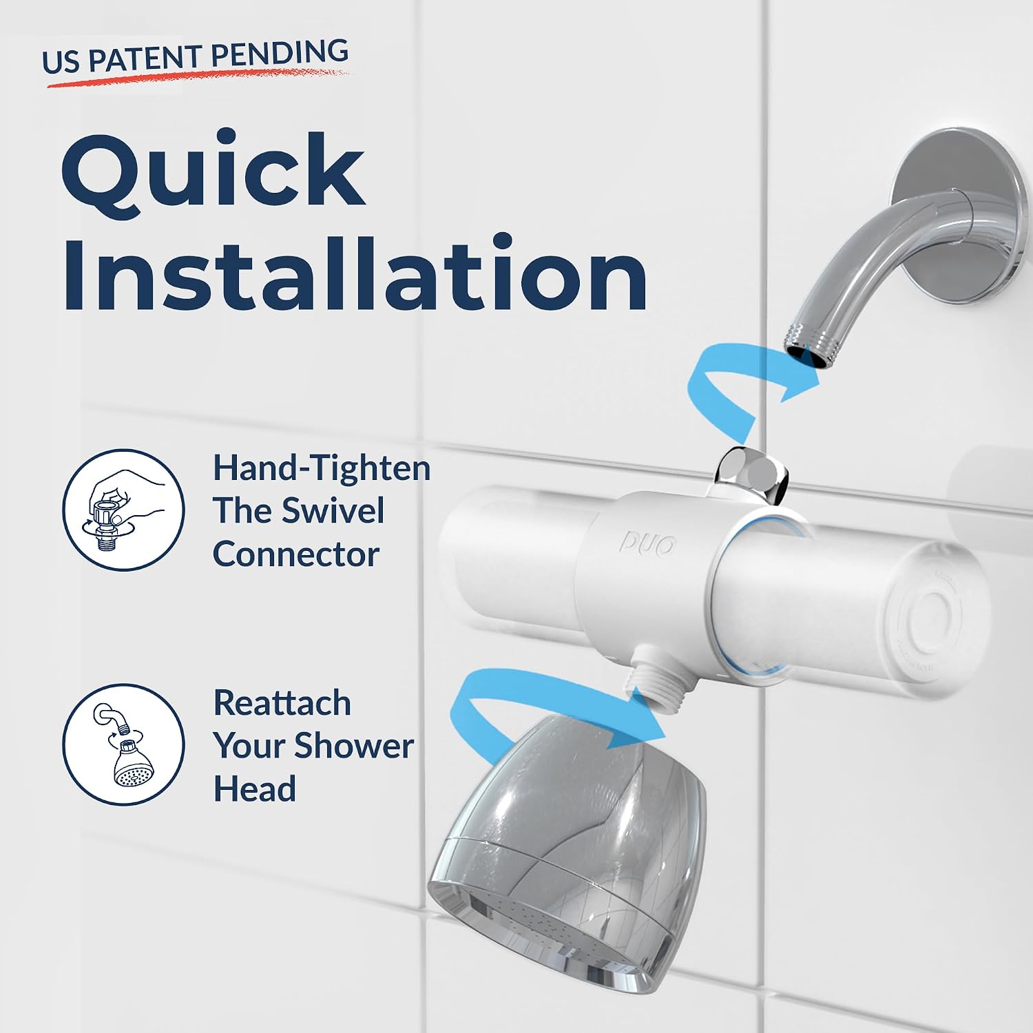 Weddell Duo Shower Head Filter, NSF Certified Chlorine Reduction, Lead-Free