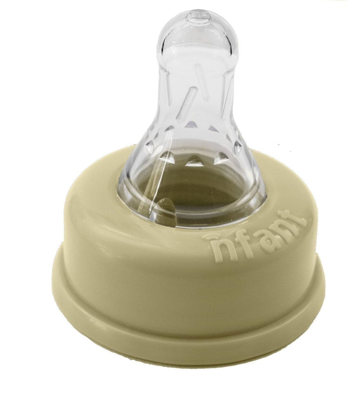 nfant Extreme Slow Flow Bottle Nipples (3 ml/min) - Fits Ready-to-Feed Hospital Nursery Bottles & Standard-Neck Baby Bottles - Anti-Colic Vented, 100% Silicone - Gold 4-Pack