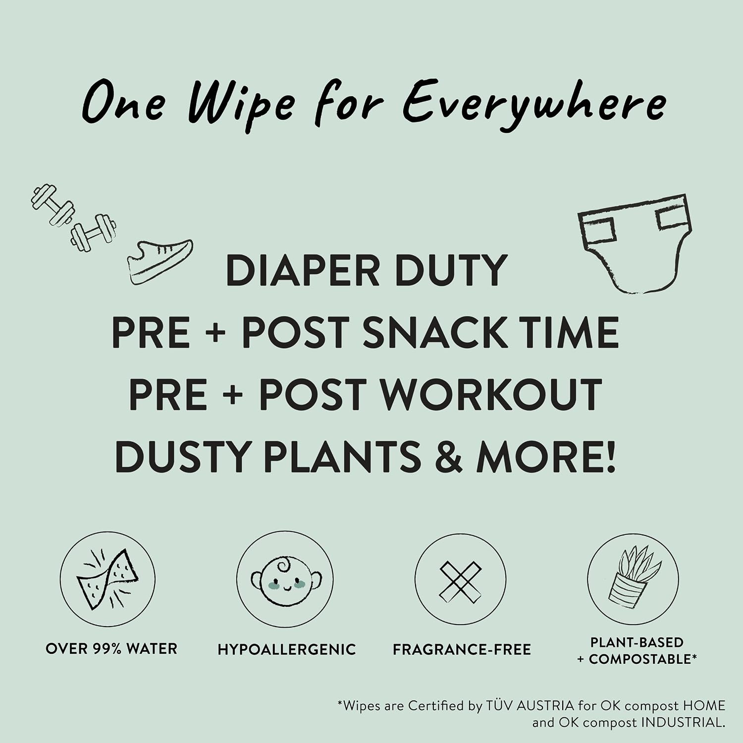 The Honest Company Multi-Use Baby Wipes, Terrazzo, 36 Count