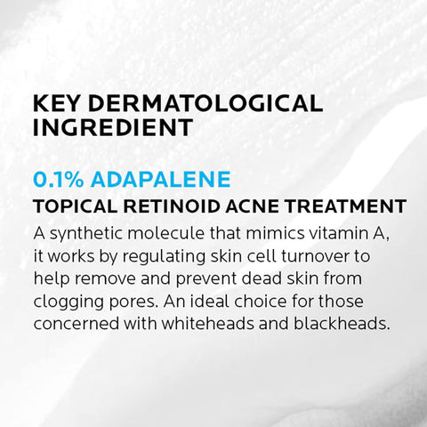 La Roche-Posay Effaclar Adapalene Gel 0.1% Acne Treatment, 1.6oz | Retinoid cream acne medication gel for blackheads and whiteheads. Oil free formula helps clear blemishes and clogged pores.