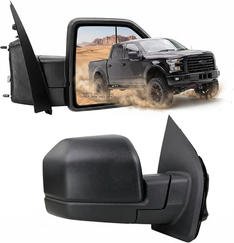 Right Passenger Side Door Mirror with Blind Spot Glass Power Fits 2015-2020 Ford F150 Without Turn Signal Light Non-Heated (3Pins) Replaces: ‎FL3Z17682AK