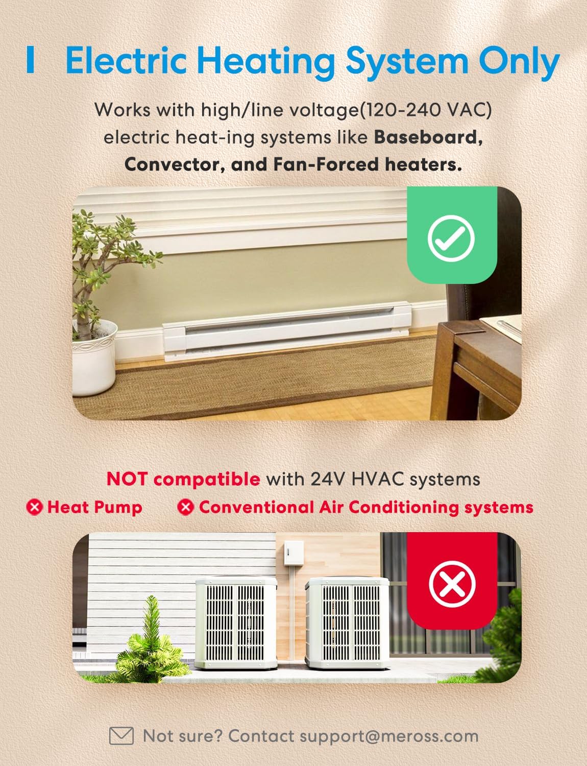 meross Matter Smart Thermostat for Electric Baseboard Heaters