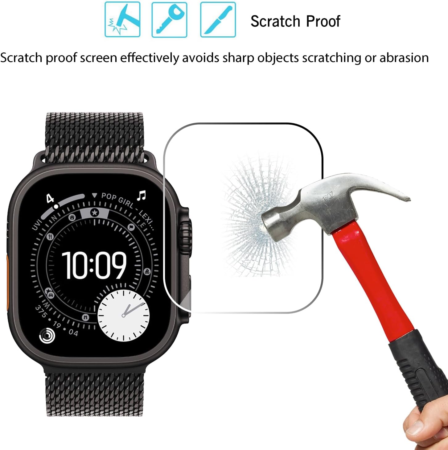 Ailun 3 Pack Screen Protector for Apple Watch Ultra 3/2/Ultra [49mm][Clear]