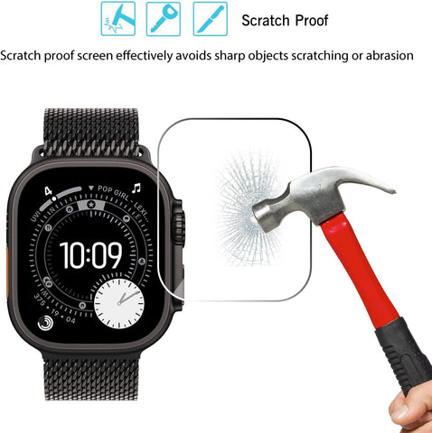 Ailun 3 Pack Screen Protector for Apple Watch Ultra 3/2/Ultra [49mm][Clear]