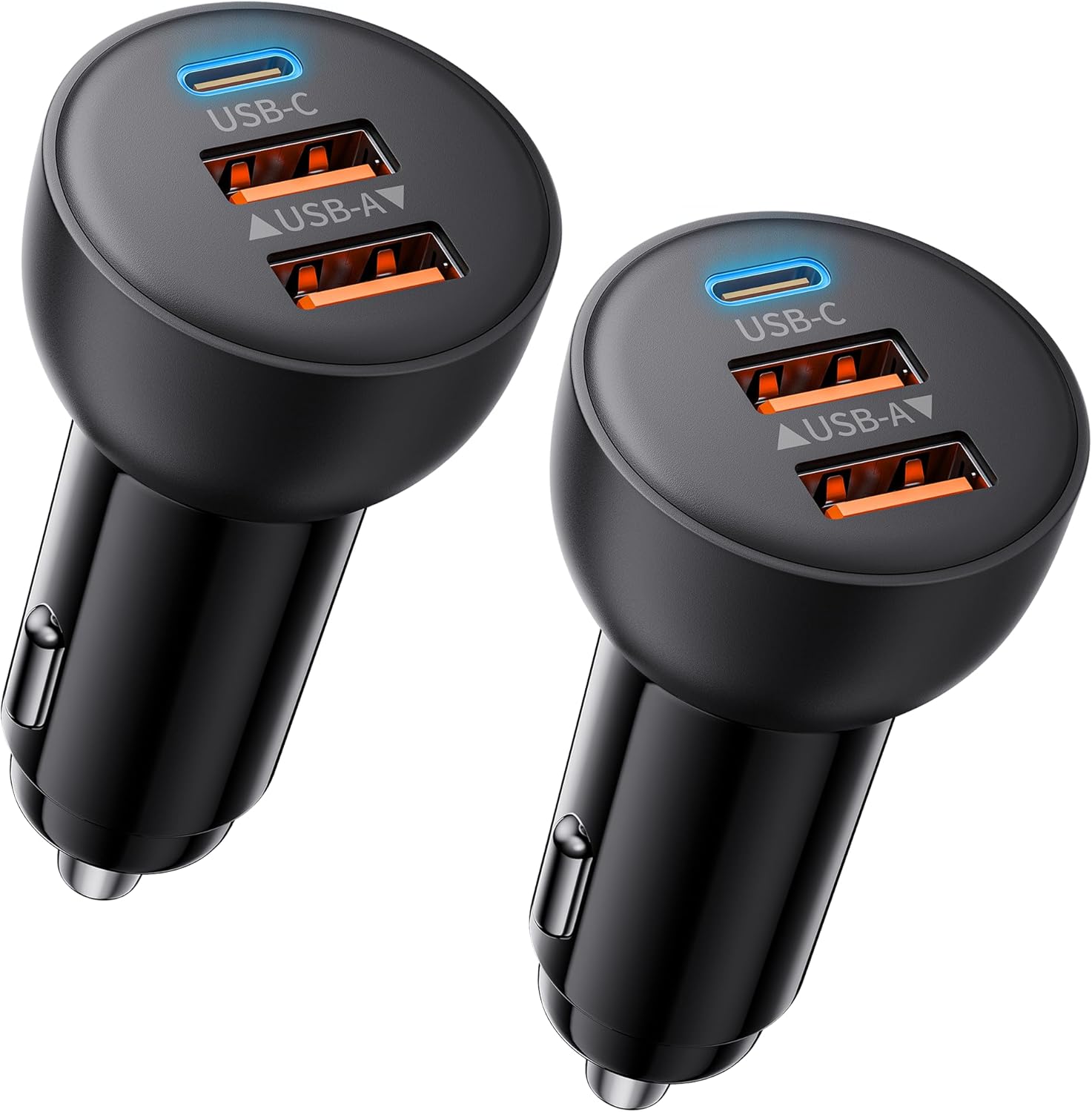 USB C Car Charger, 2 Pack 70W Fast Charging Cigarette Lighter USB Charger