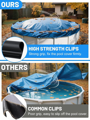 60 Pcs 4.7" Winter Pool Cover Clips Closing Kit for Above Ground